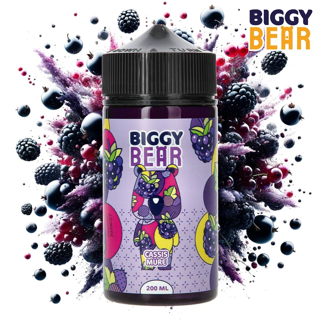 e-liquide litchi fruits rouges ananas 200 ml E-liquide Biggy Bear Evo 200ML Ananas Litchi Givrés main image 1