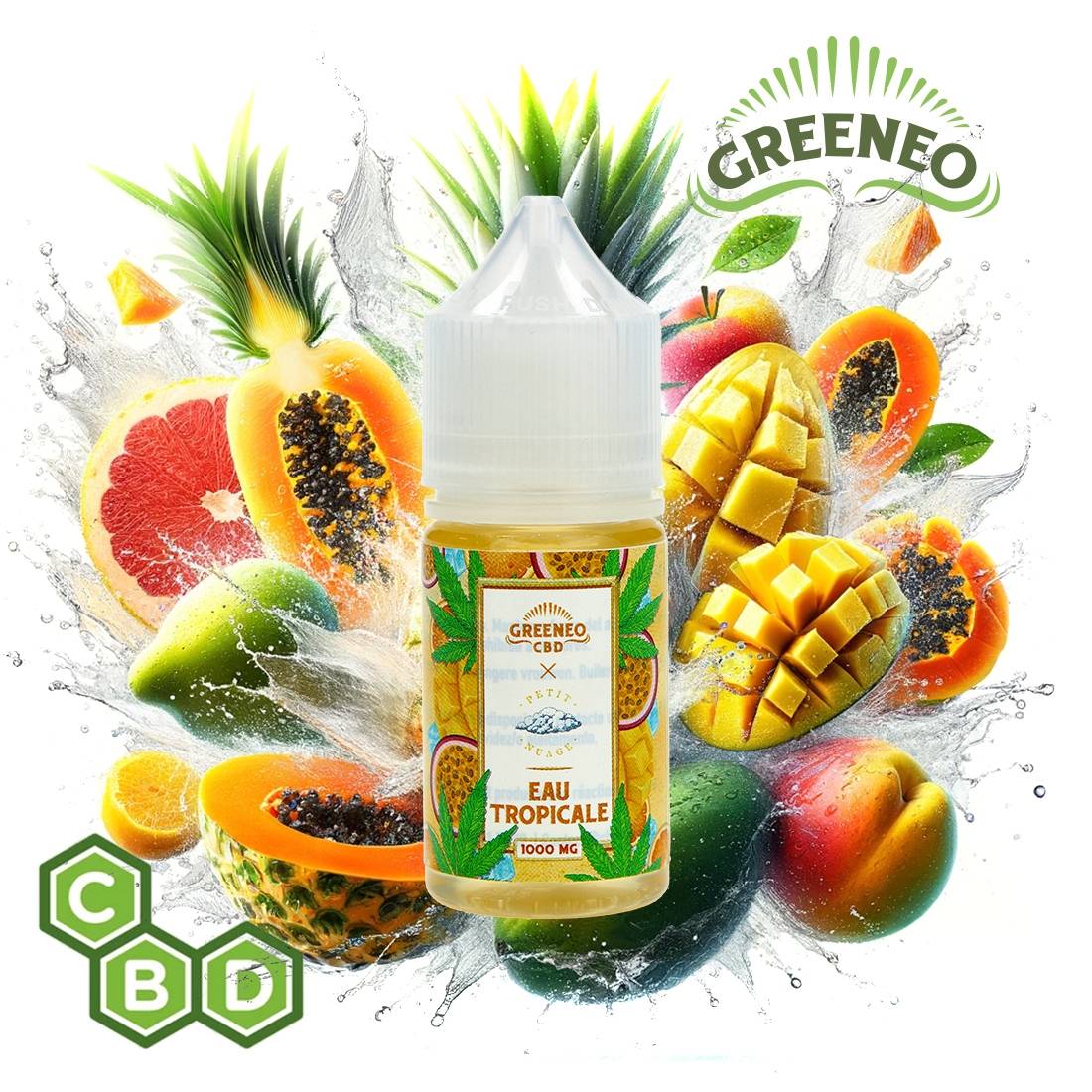 E-LIQUIDE CBD GREENEO L'EAU TROPICALE 30ML