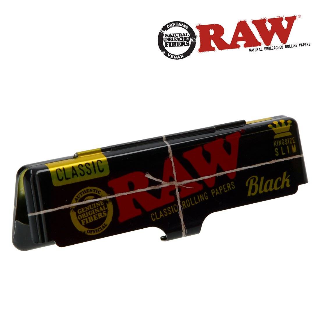 ETUI FEUILLES RAW BLACK KS CASE