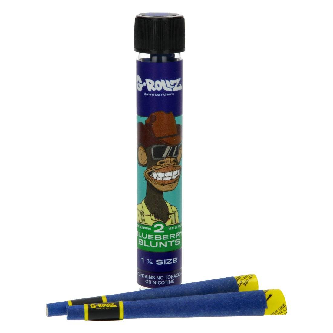 Blunt pré roulé 1 1/4 G-Rollz Blue Ape Blueberry par 2