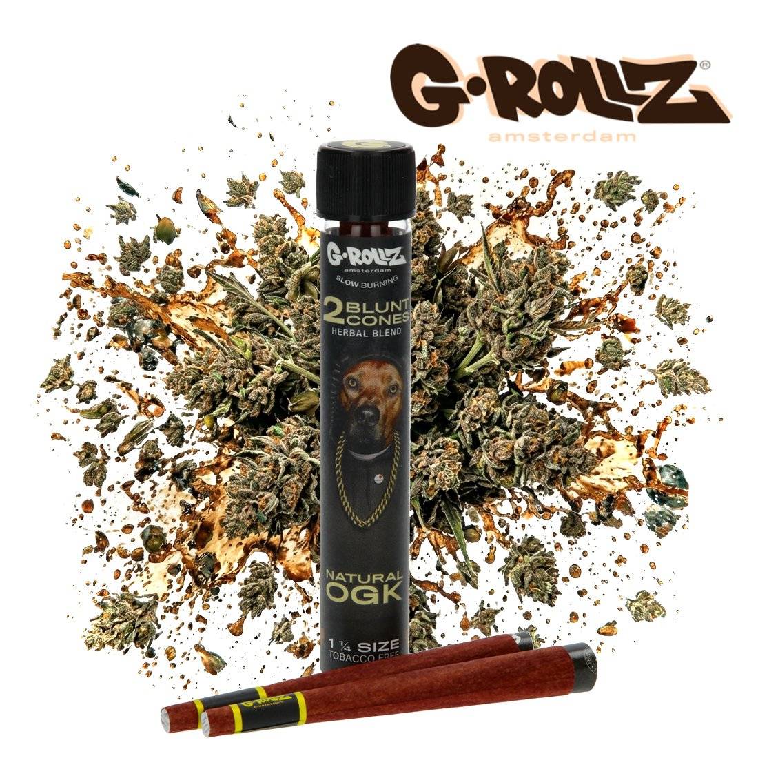 BLUNT PREROULE 1 1/4 G-ROLLZ HERBAL BLEND TERPENES NATURAL OGK PAR 2