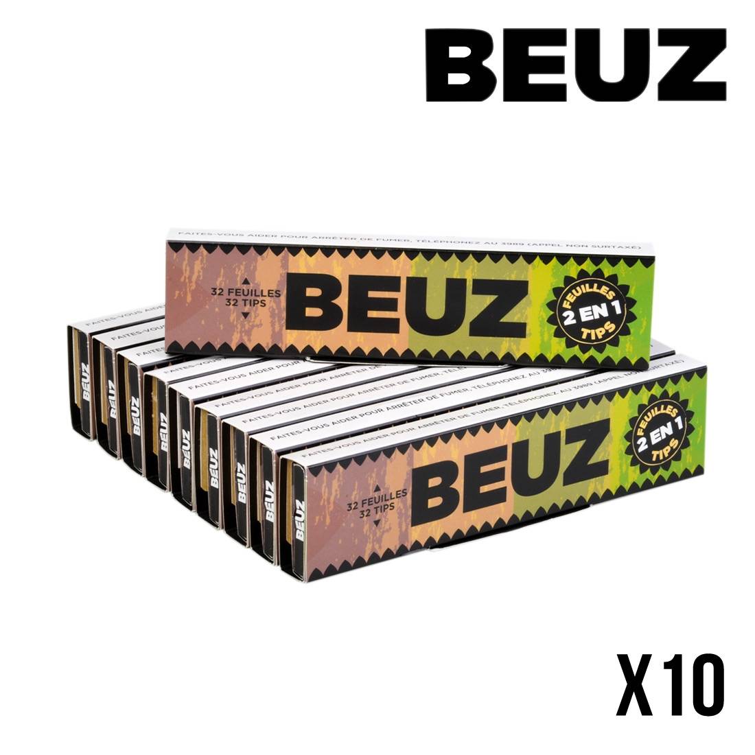 FEUILLE A ROULER BEUZ BROWN SLIM 2 EN 1 X10