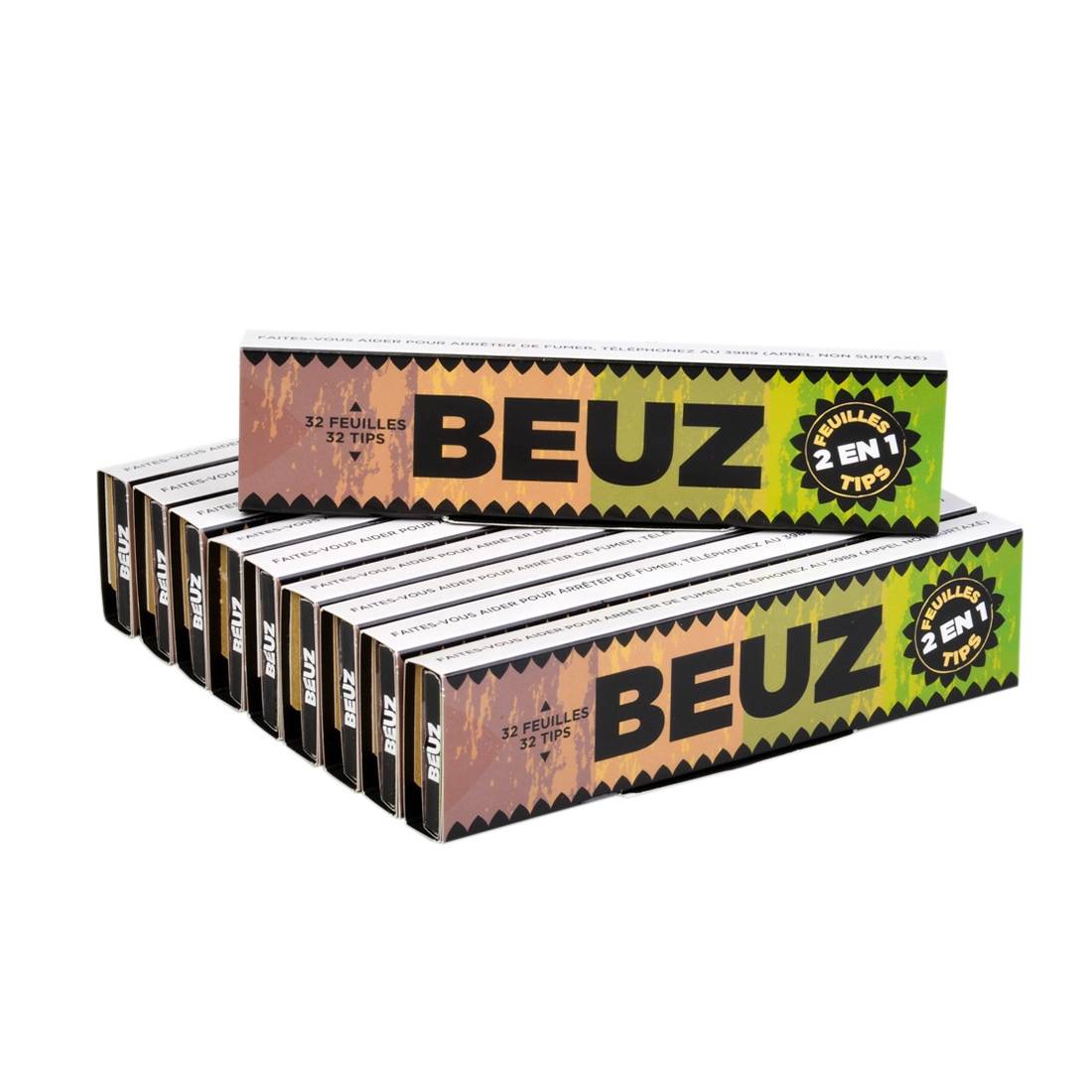FEUILLE A ROULER BEUZ BROWN SLIM 2 EN 1 X10