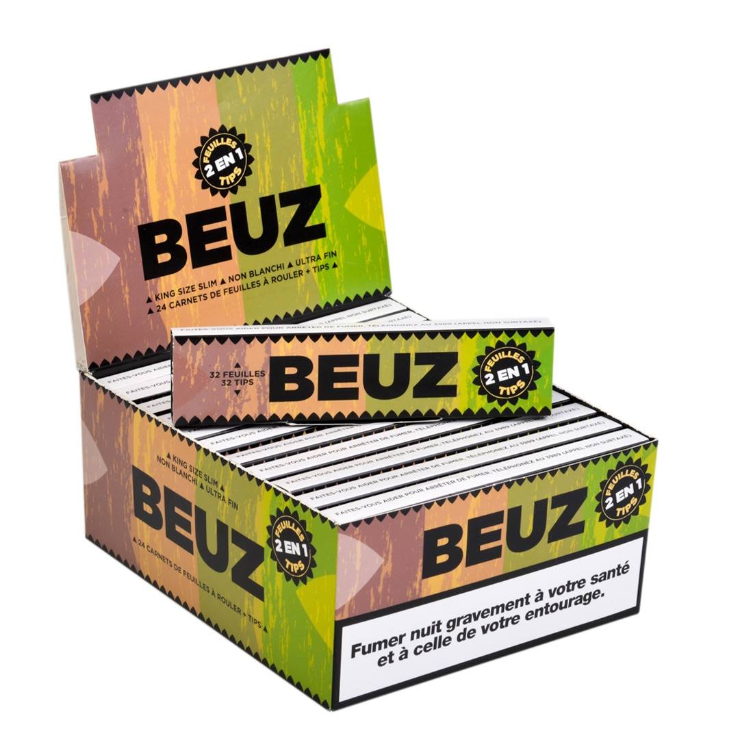 FEUILLE A ROULER BEUZ BROWN SLIM 2 EN 1 X24