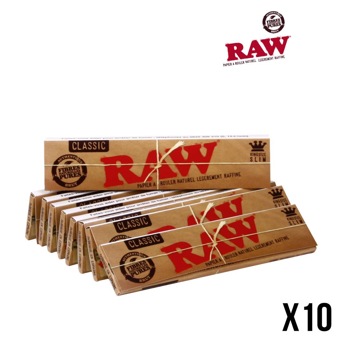 .FEUILLES A ROULER RAW KS SLIM PAR 10