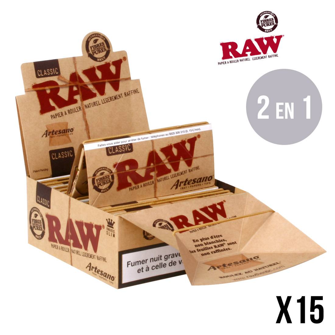 .FEUILLES RAW ARTESANO X15
