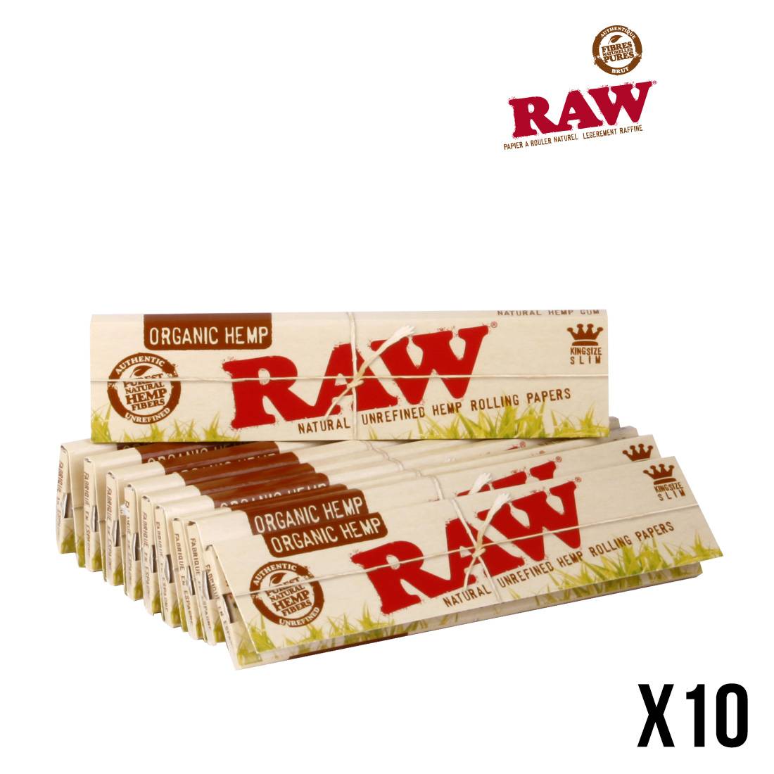 .FEUILLES RAW ORGANIC PAR 10