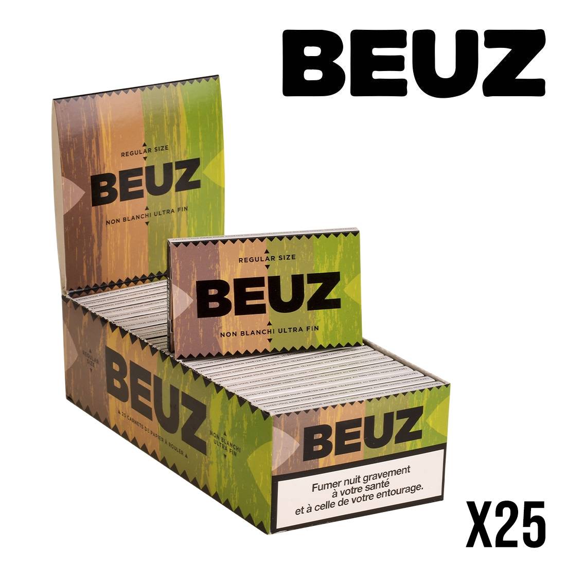 FEUILLES A ROULER BEUZ REGULAR BROWN X25