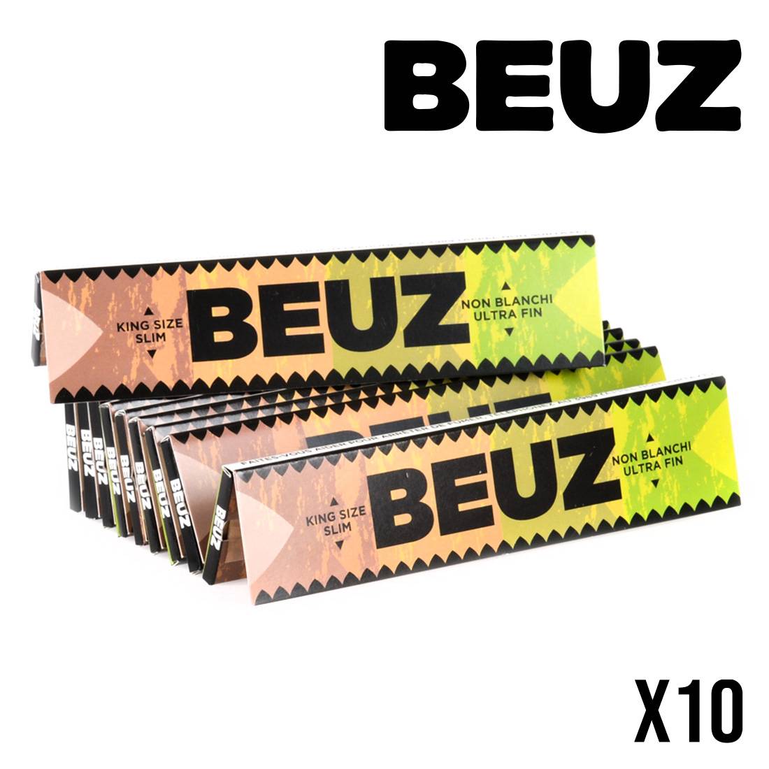 FEUILLES A ROULER BEUZ SLIM BROWN X10