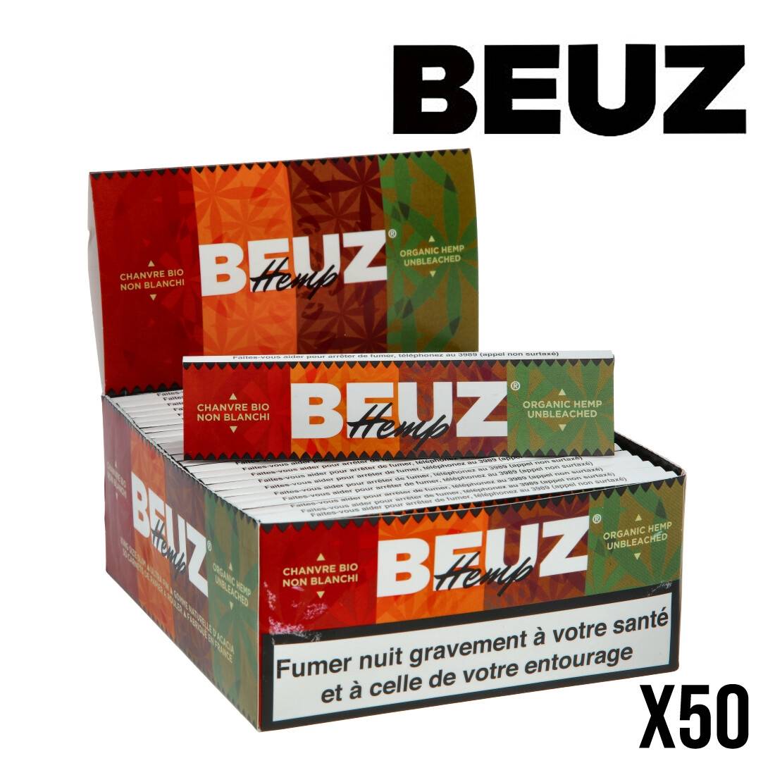 FEUILLES A ROULER BEUZ SLIM CHANVRE X50