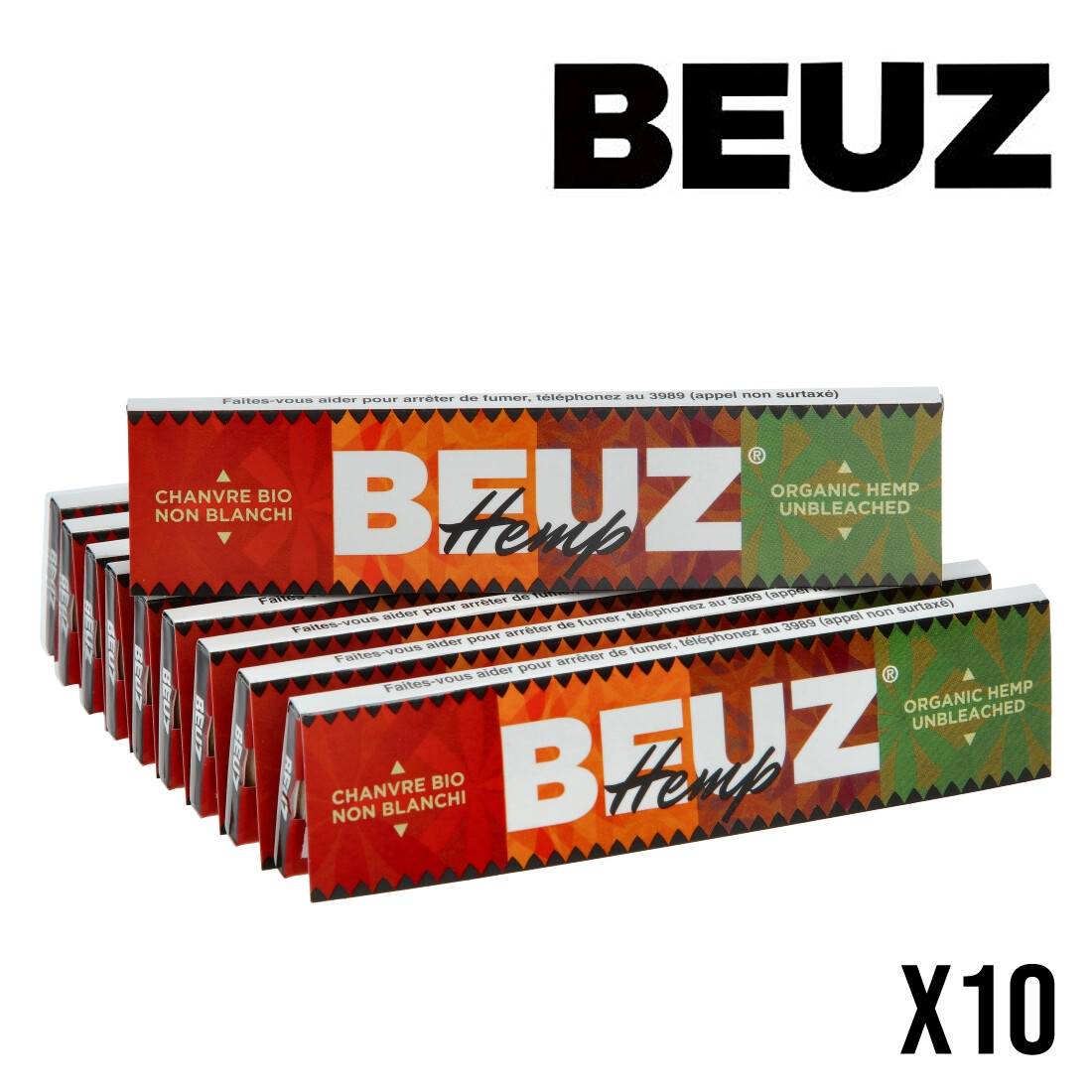 FEUILLES A ROULER BEUZ SLIM CHANVRE X10