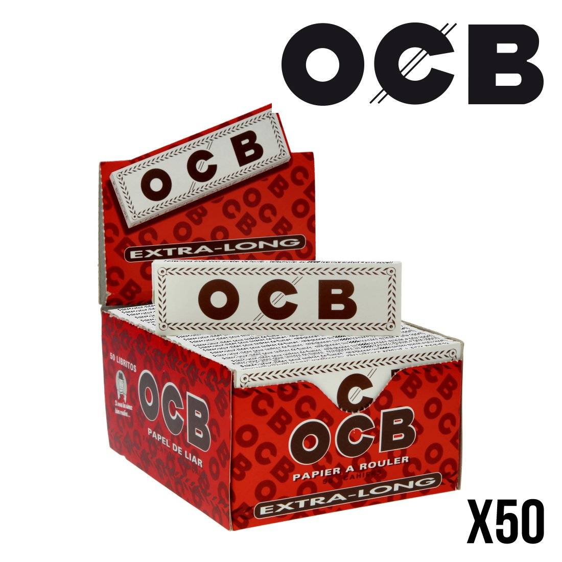FEUILLES A ROULER OCB EXTRA-LONG X50