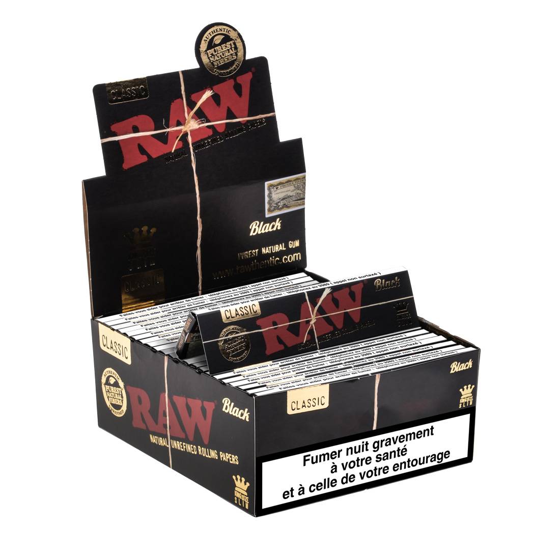 .FEUILLES A ROULER RAW BLACK X50