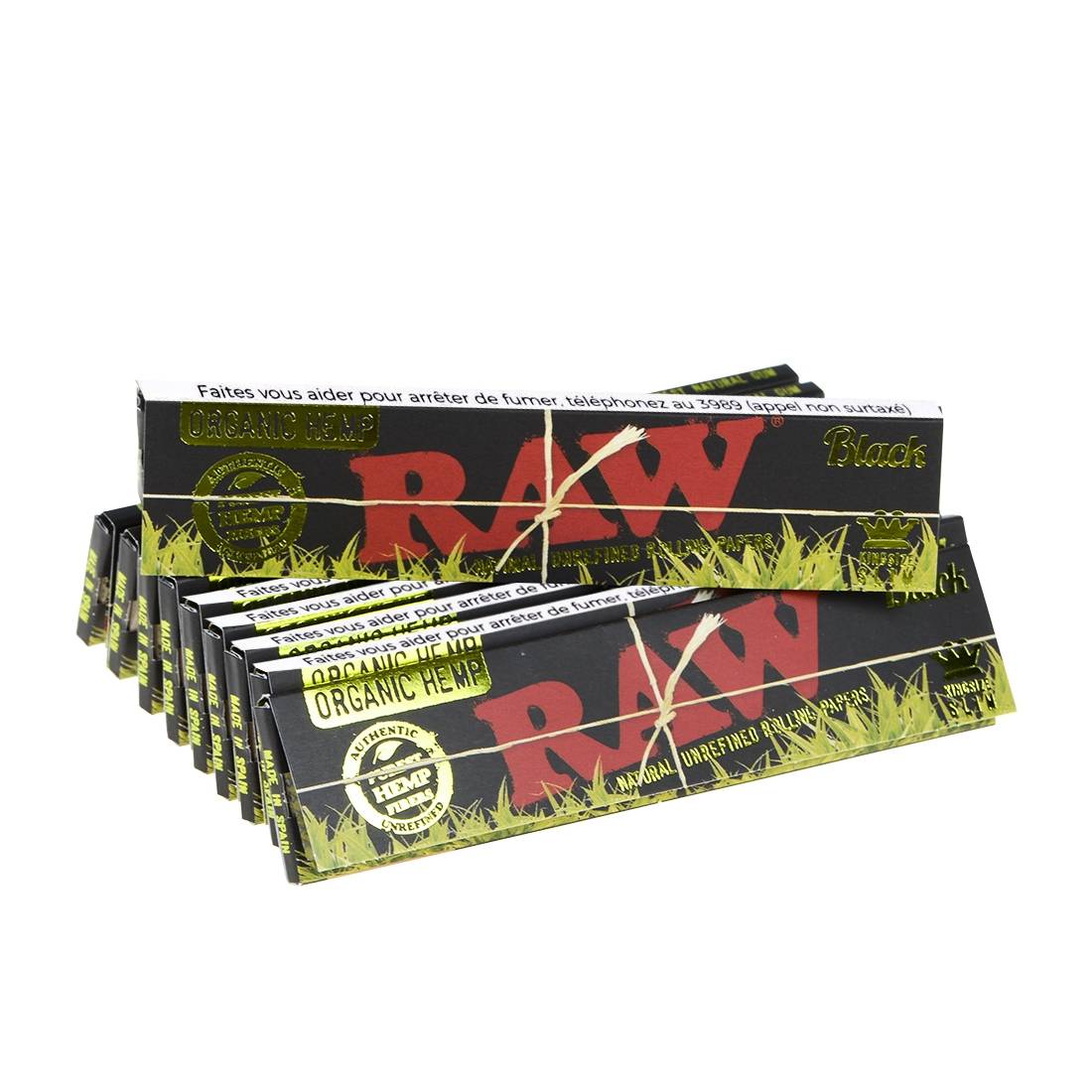 FEUILLES A ROULER RAW BLACK ORGANIC SLIM X50