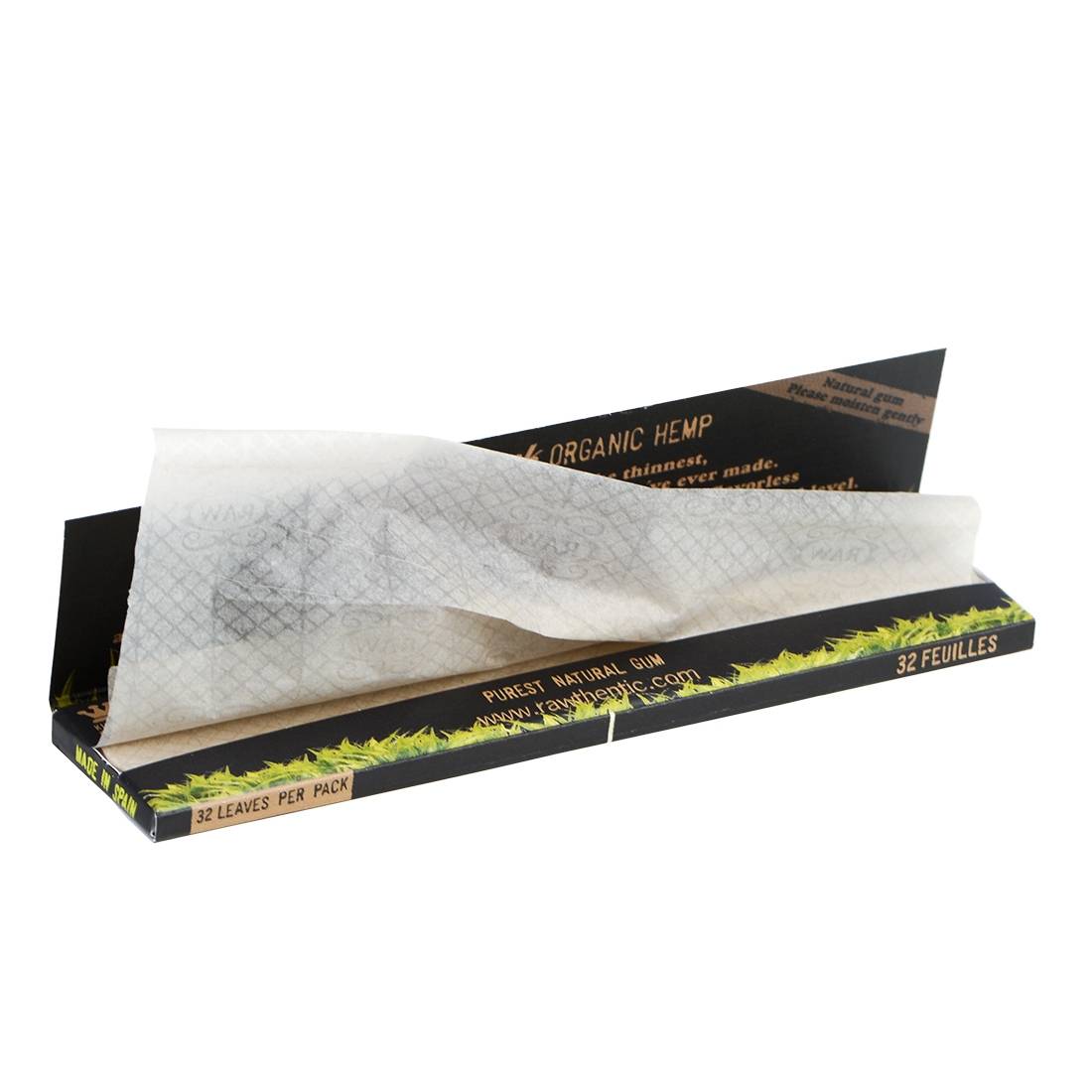 FEUILLES A ROULER RAW BLACK ORGANIC SLIM X50