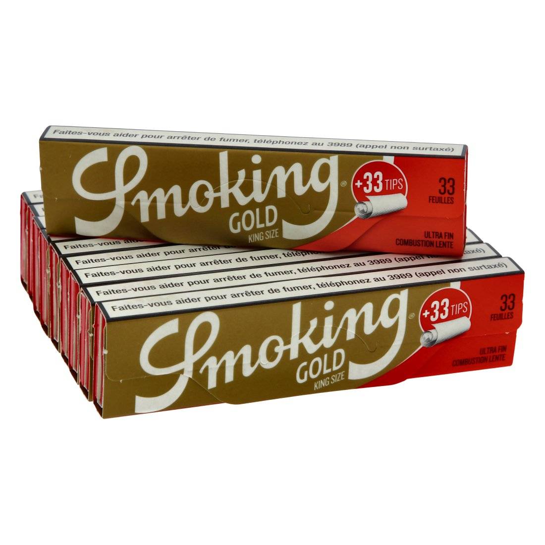 Feuilles à rouler Smoking Gold + Tips x10