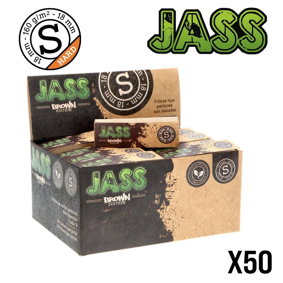 FILTER TIPS JASS HARD BROWN TAILLE S X50