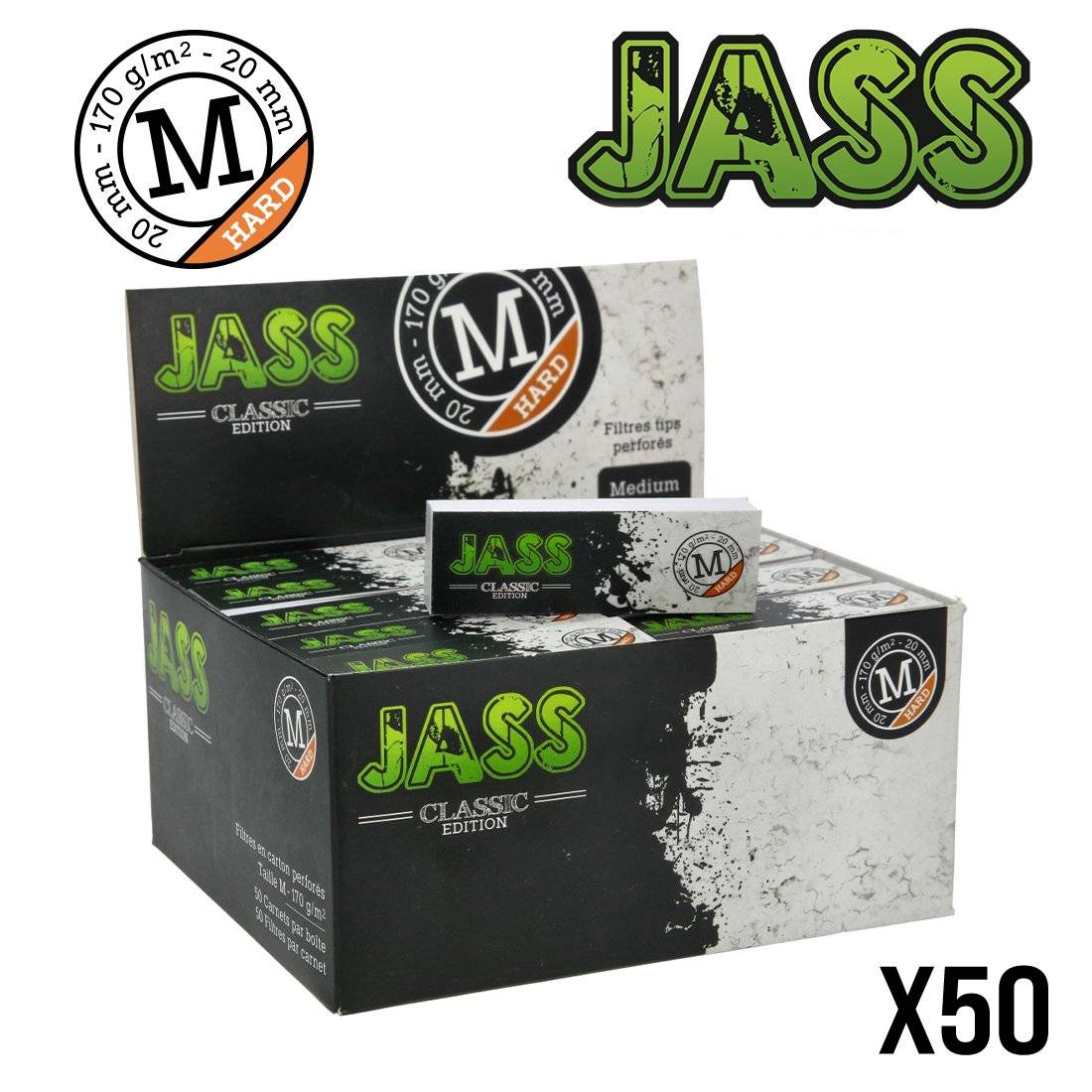 FILTER TIPS JASS HARD CLASSIC EDITION X50 TAILLE M