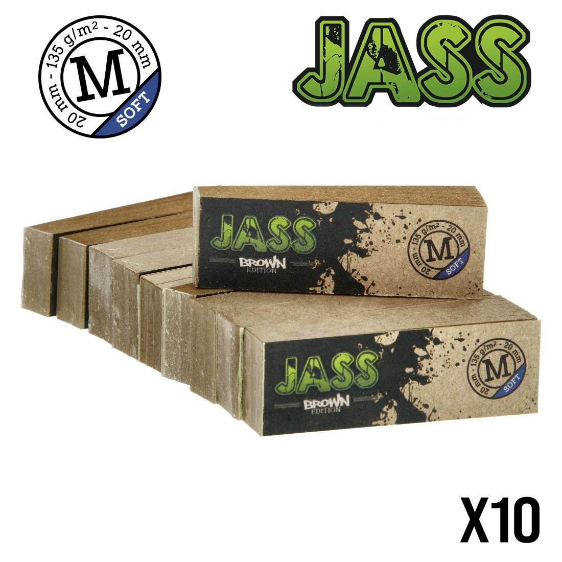 FILTER TIPS JASS SOFT BROWN TAILLE M X10