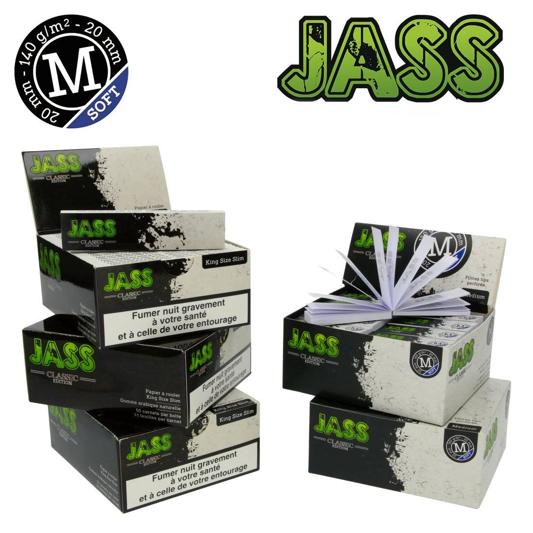FEUILLE JASS PAPER + TIPS SOFT TAILLE M