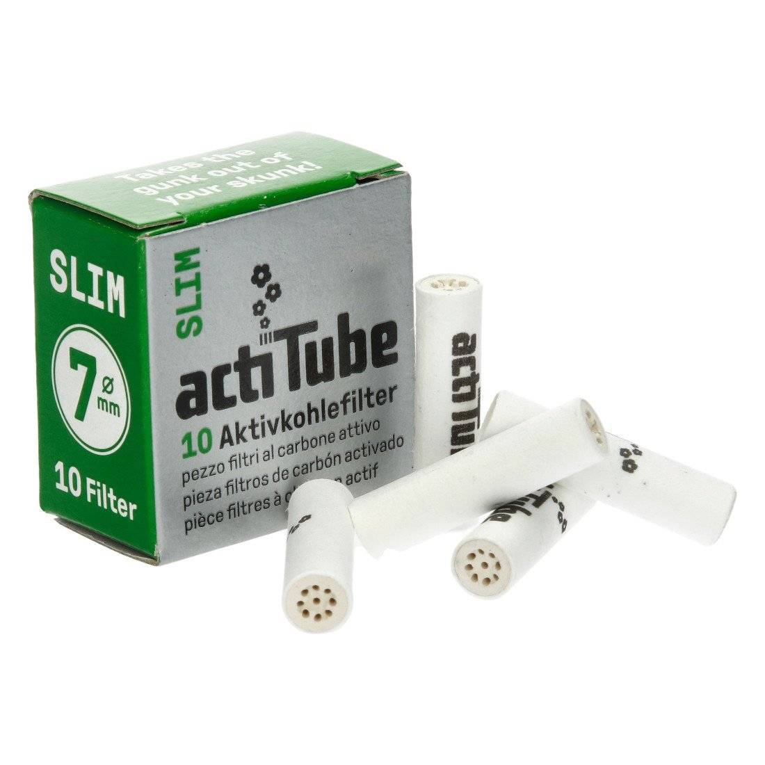 Filtre à charbon actif ActiTube Slim 7mm par 10
