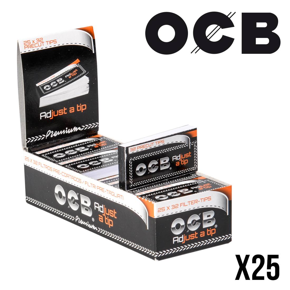 FILTRE CARTON OCB ADJUST A TIP X25