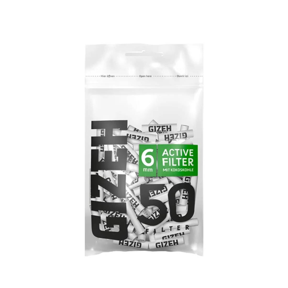FILTRE GIZEH CHARBON ACTIF 6MM ACTIVE FILTER PAR 50