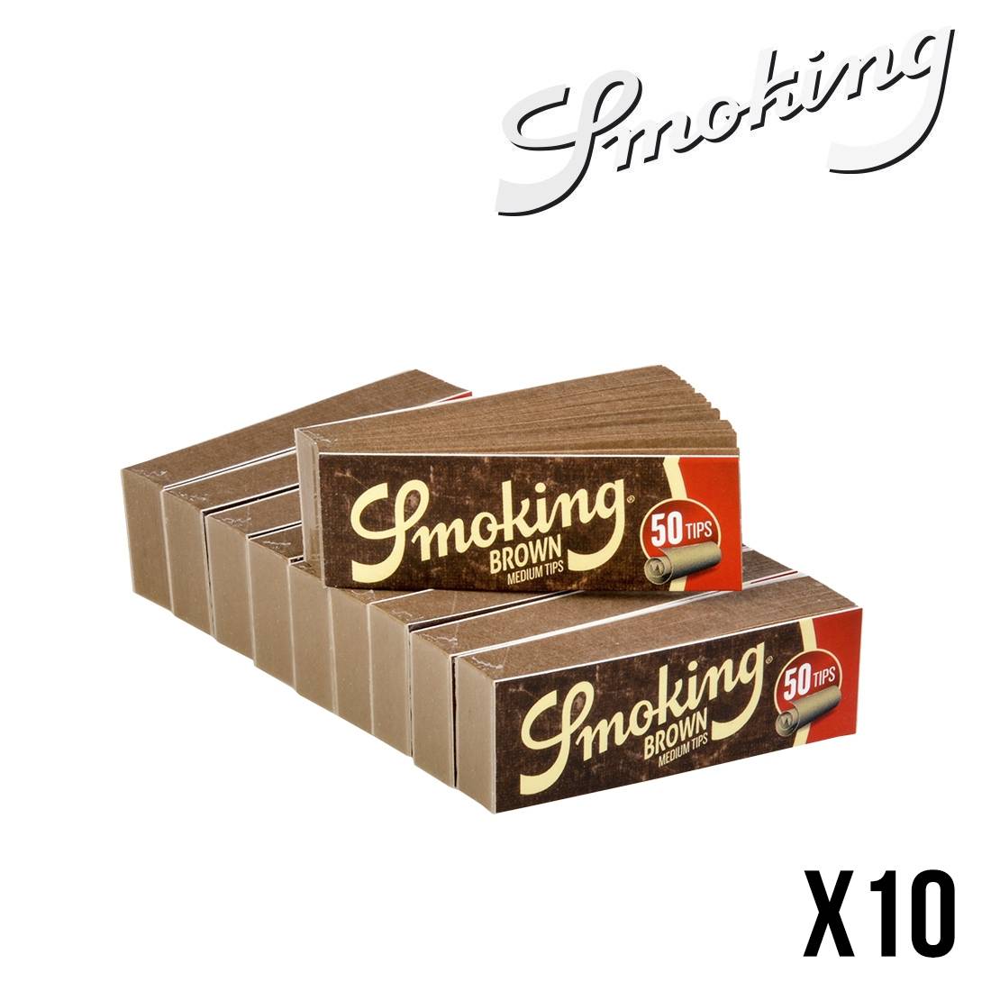 FILTRE TIPS PERFORE SMOKING BROWN X10