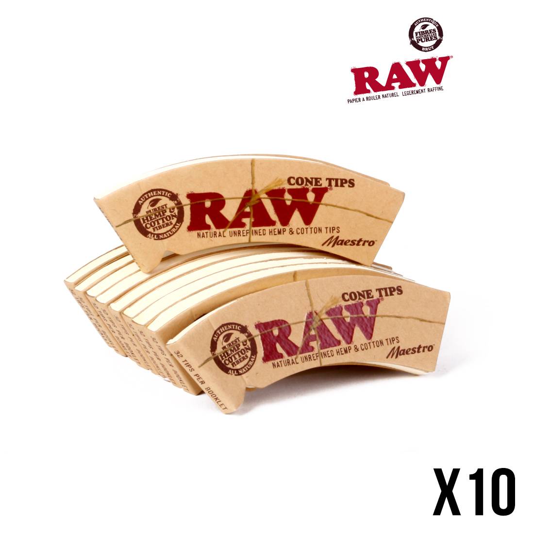 FILTRES RAW CONE TIPS MAESTRO X10