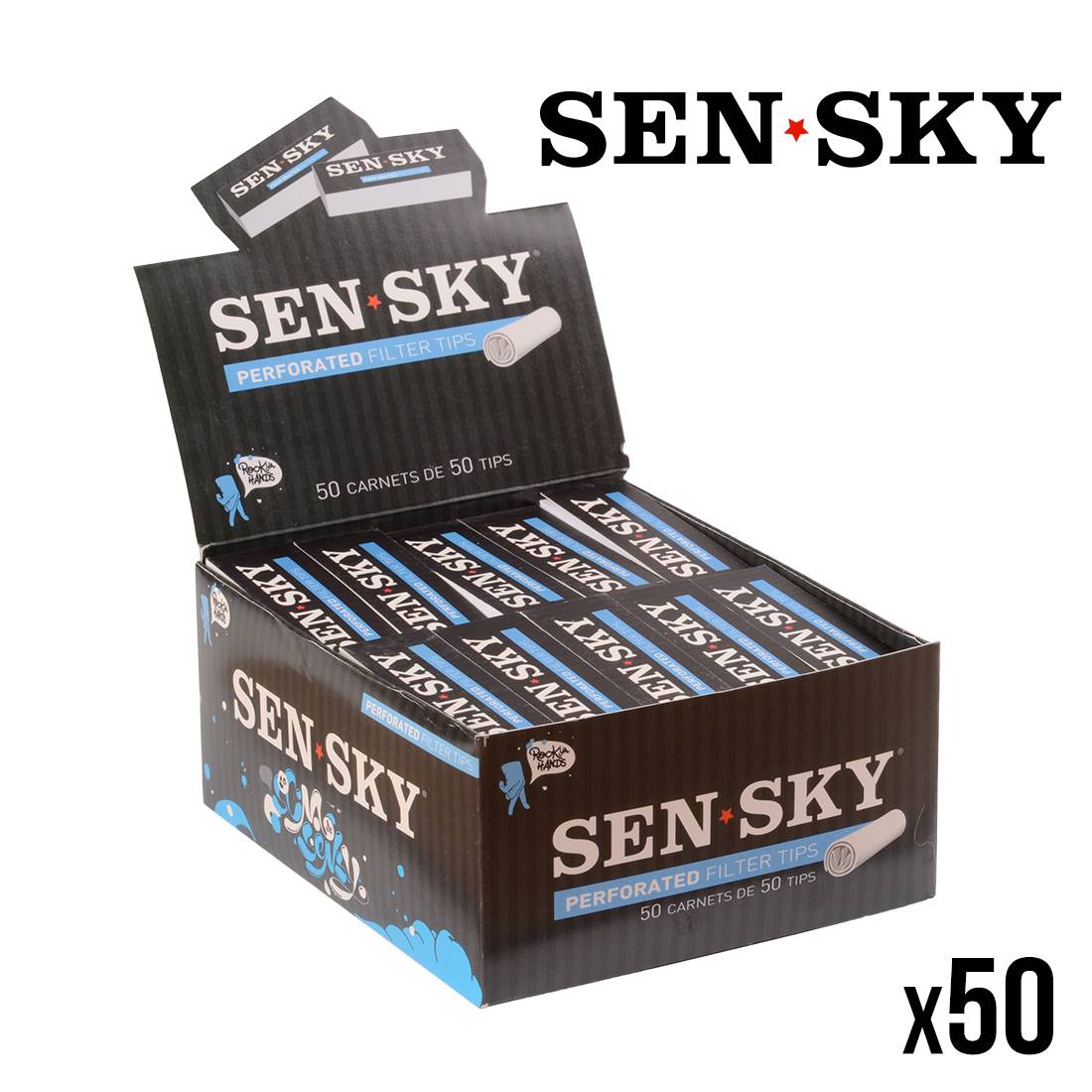 FILTRES TIPS SENSKY PERFORES X50