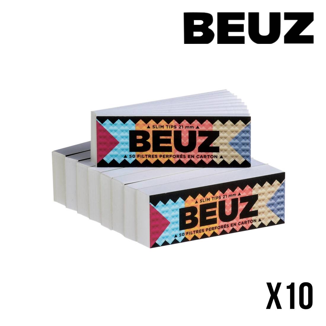 FILTRES CARTON BEUZ PERFORES X10