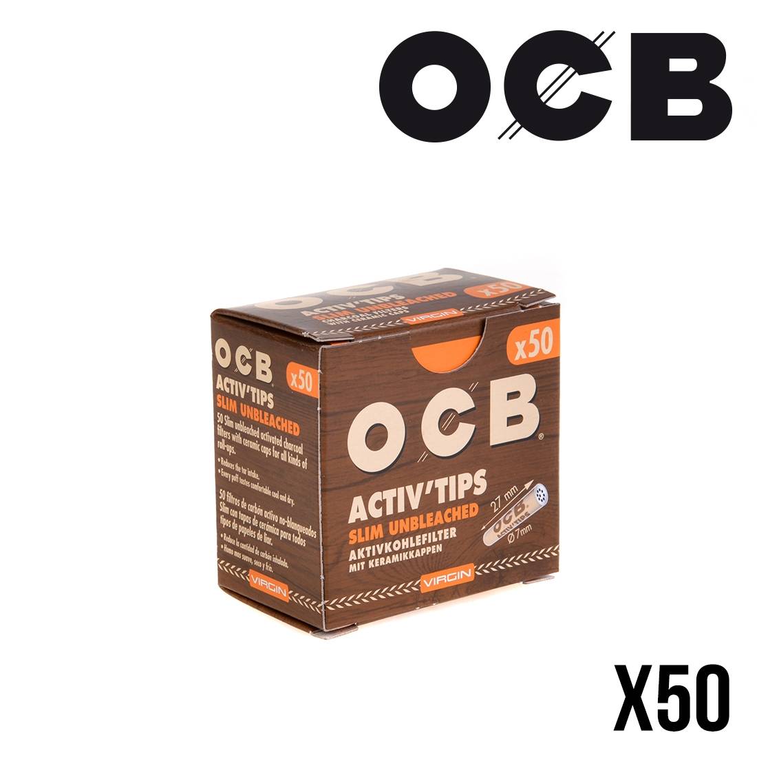 FILTRES CHARBON ACTIF OCB NON BLANCHI