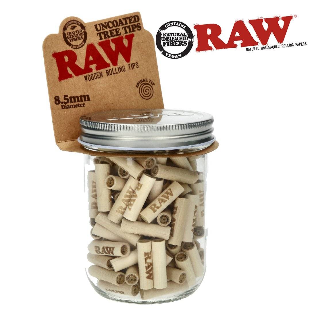 FILTRES EN BOIS RAW UNCOATED TREE TIPS PAR 135