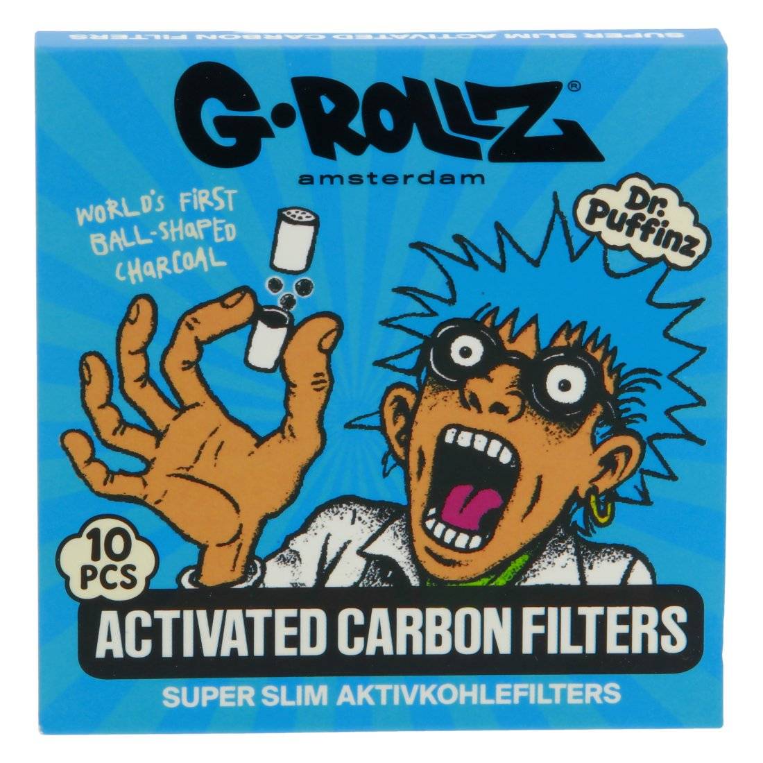 Filtres G-Rollz au Charbon Actif Super Slim Rouge 6mm X10