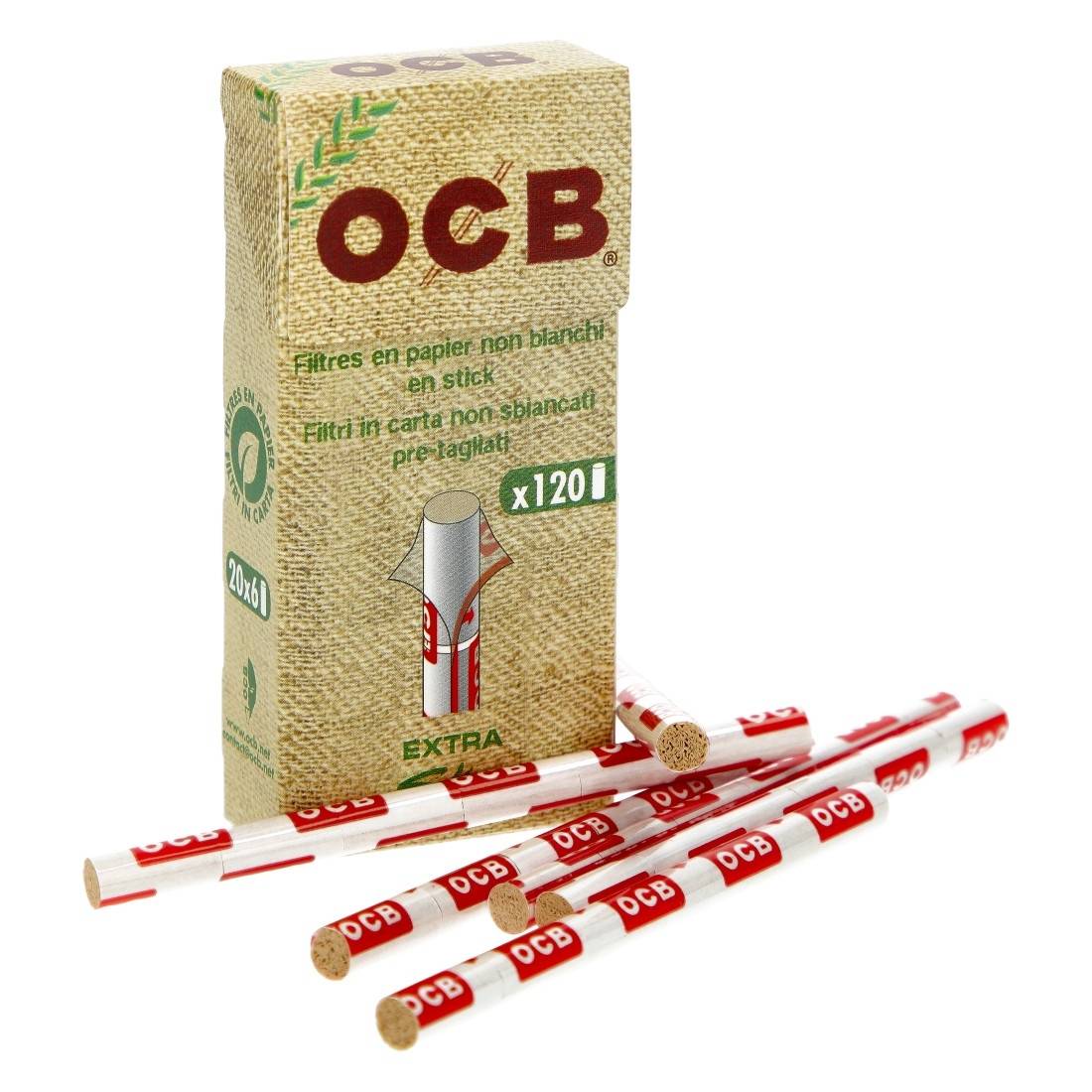 FILTRES OCB BIO EXTRA SLIM EN STICKS
