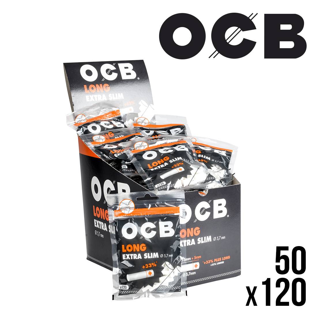 FILTRES OCB LONGS EXTRA SLIM 5,7MM X50
