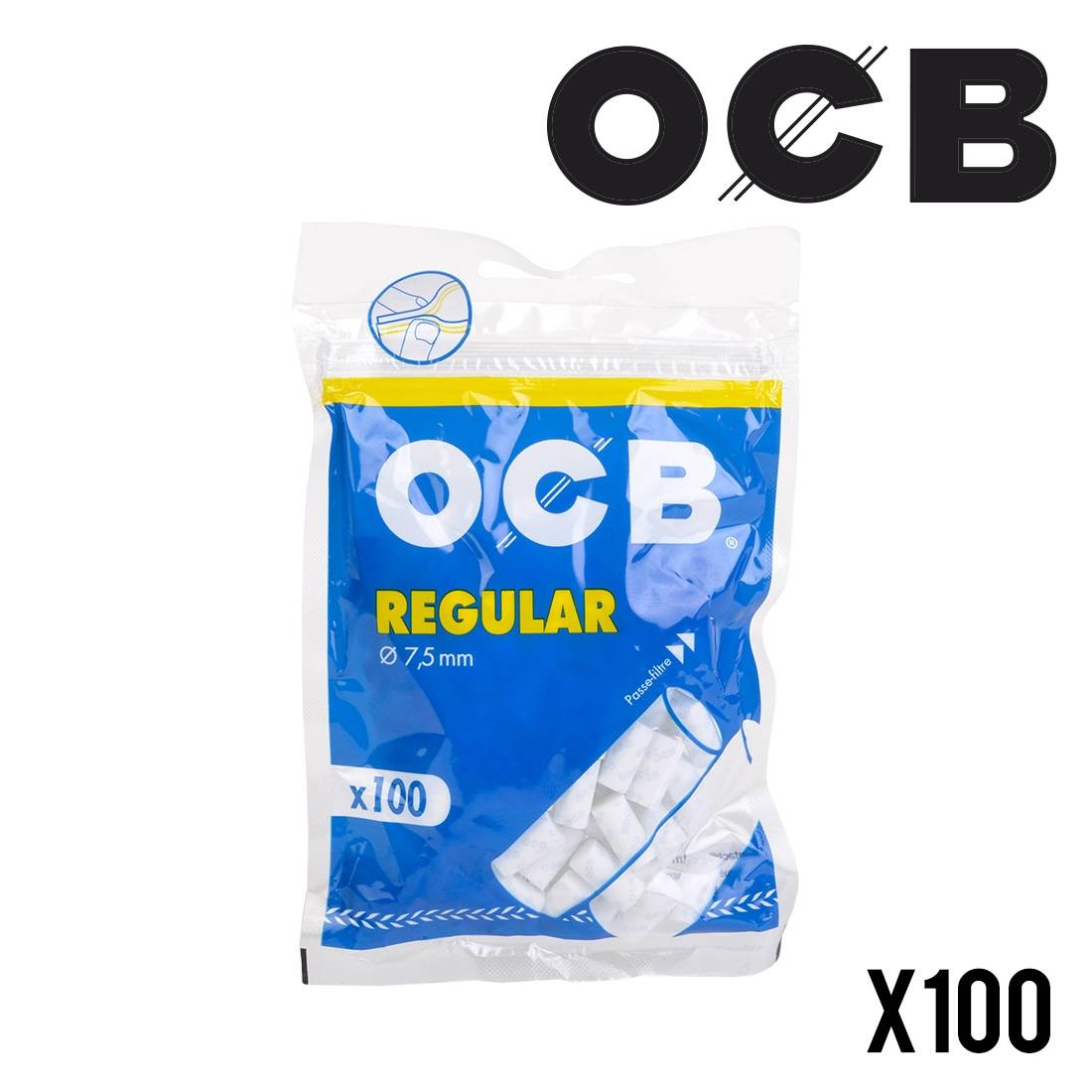 FILTRES OCB REGULAR EN ACETATE 7,5MM
