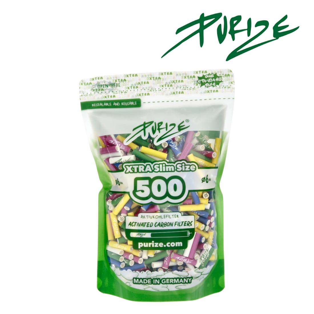 FILTRES PURIZE AU CHARBON ACTIF XTRA SLIM 6MM PAR 500