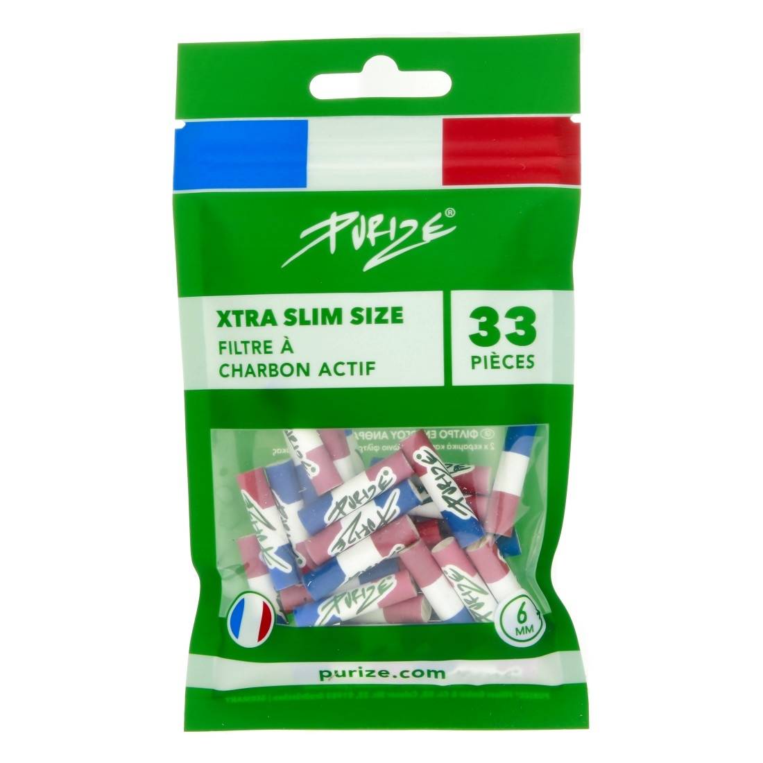 Filtres Purize Xtra Slim au charbon actif X33 - Édition France
