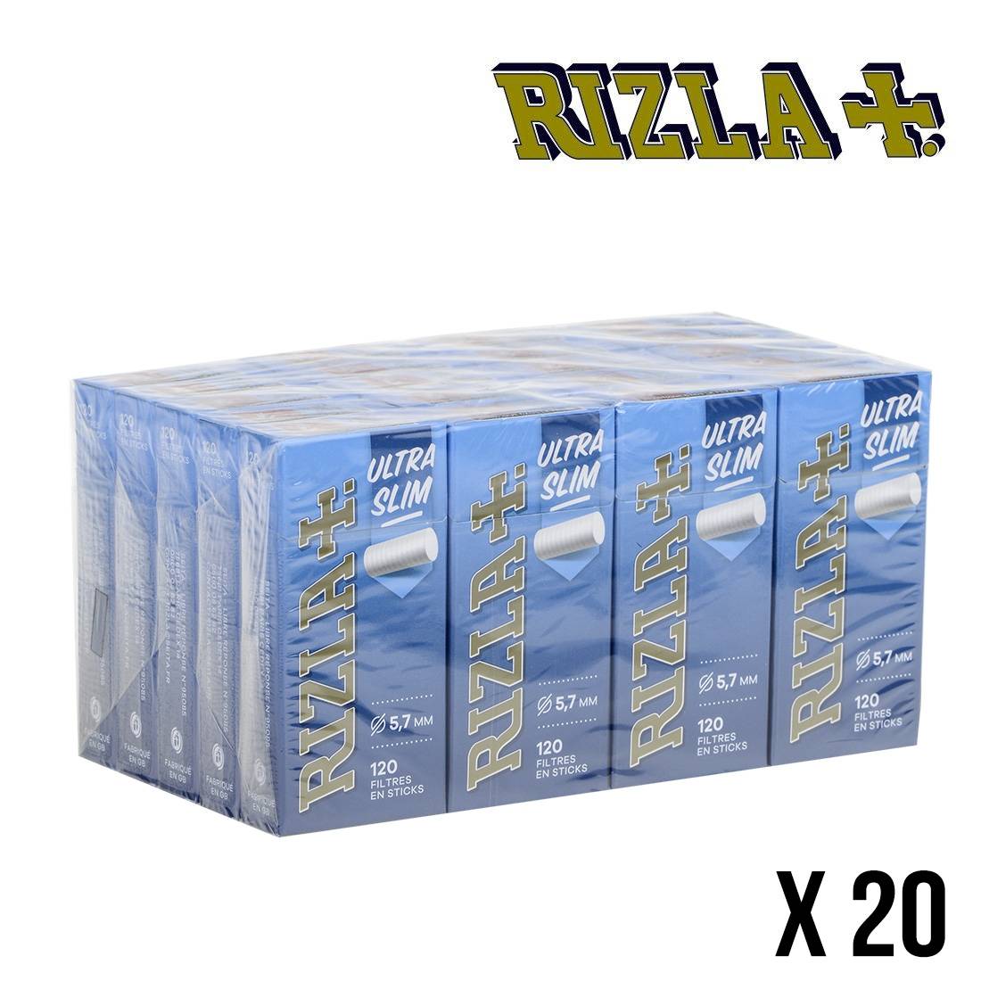 FILTRES RIZLA ULTRA SLIM EN STICK 5.7MM X20