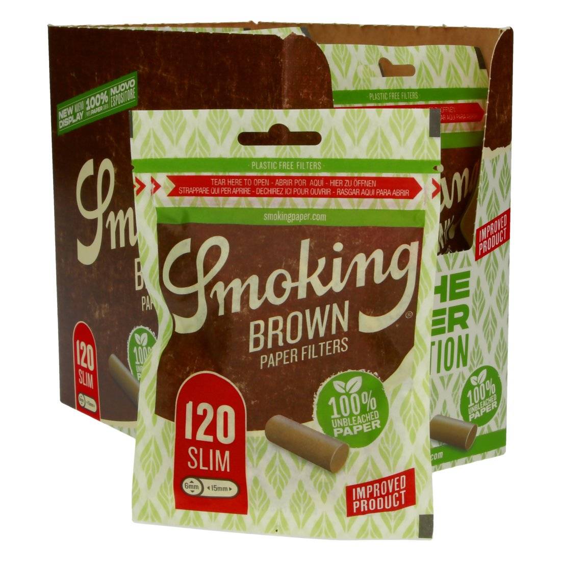 filtres smoking slim brown