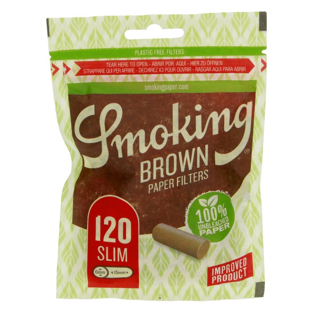 filtres smoking slim brown
