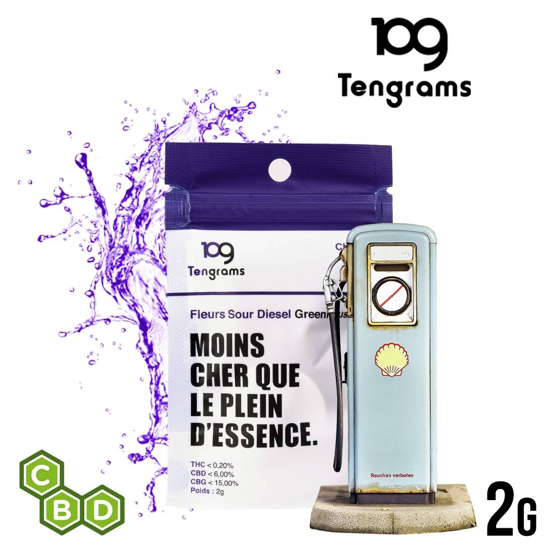 FLEURS DE CBD TENGRAMS SOUR DIESEL 2G