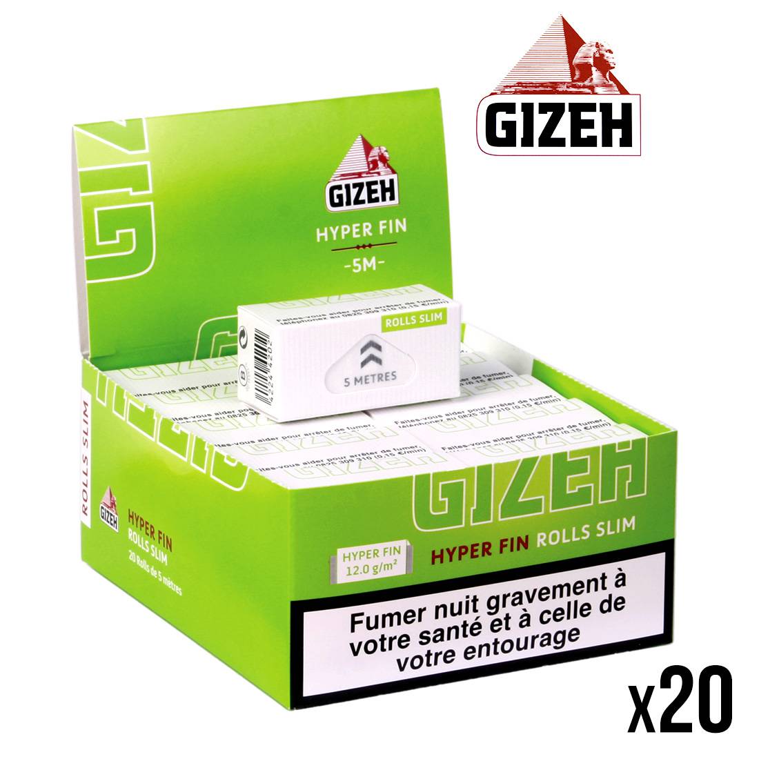 GIZEH ROLLS HYPER FIN X20