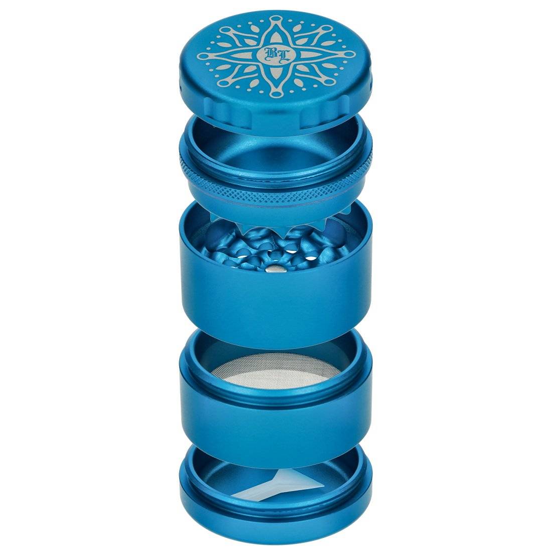 Grinder Flower Mini CNC Black Leaf 50mm