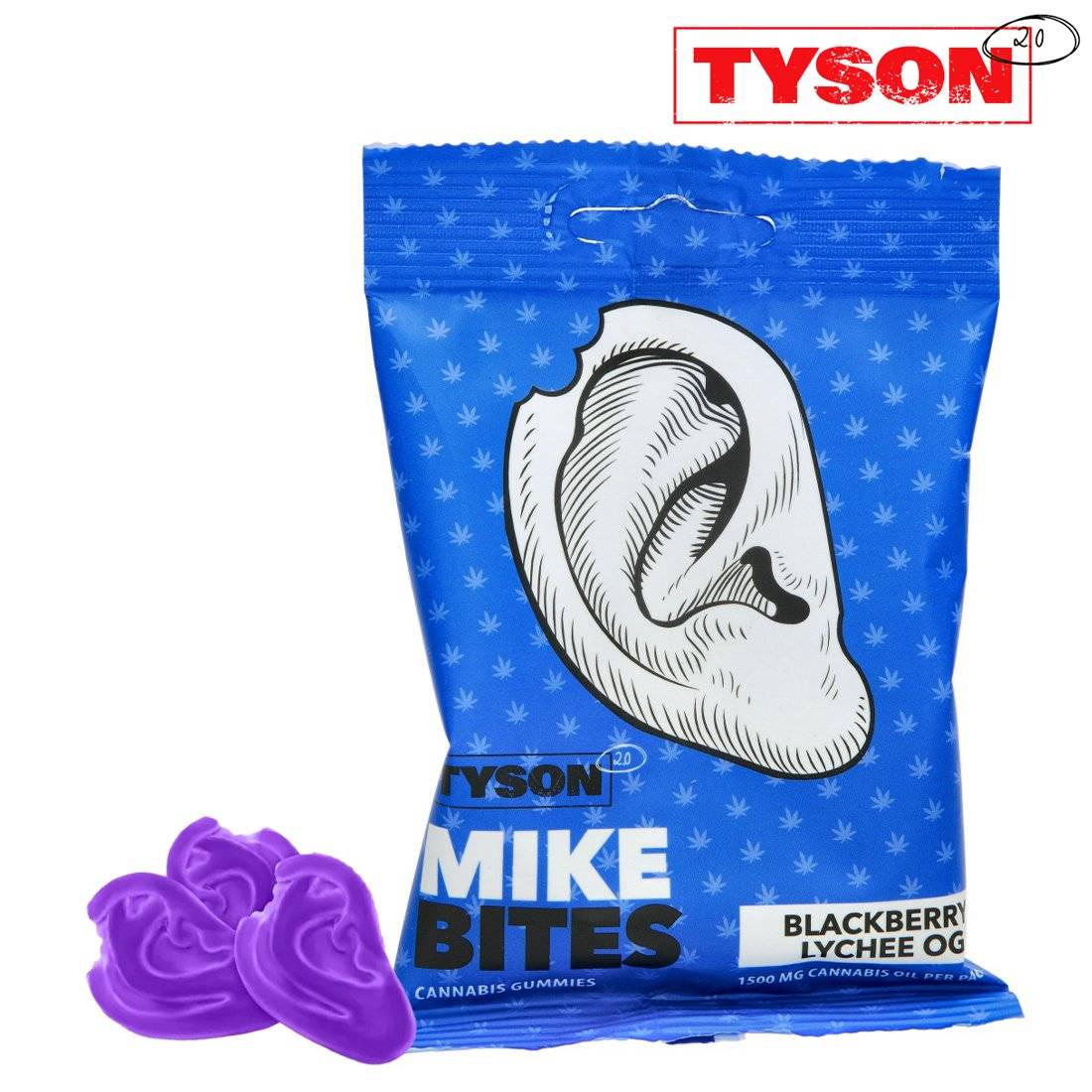 GUMMIES TYSON 2.0 MIKE BITES CANNABIS BLACKBERRY LYCHEE OG 1500MG