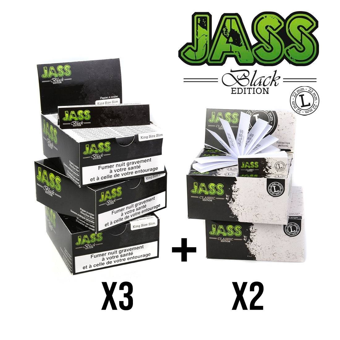 FEUILLE JASS PAPER BLACK + TIPS TAILLE L