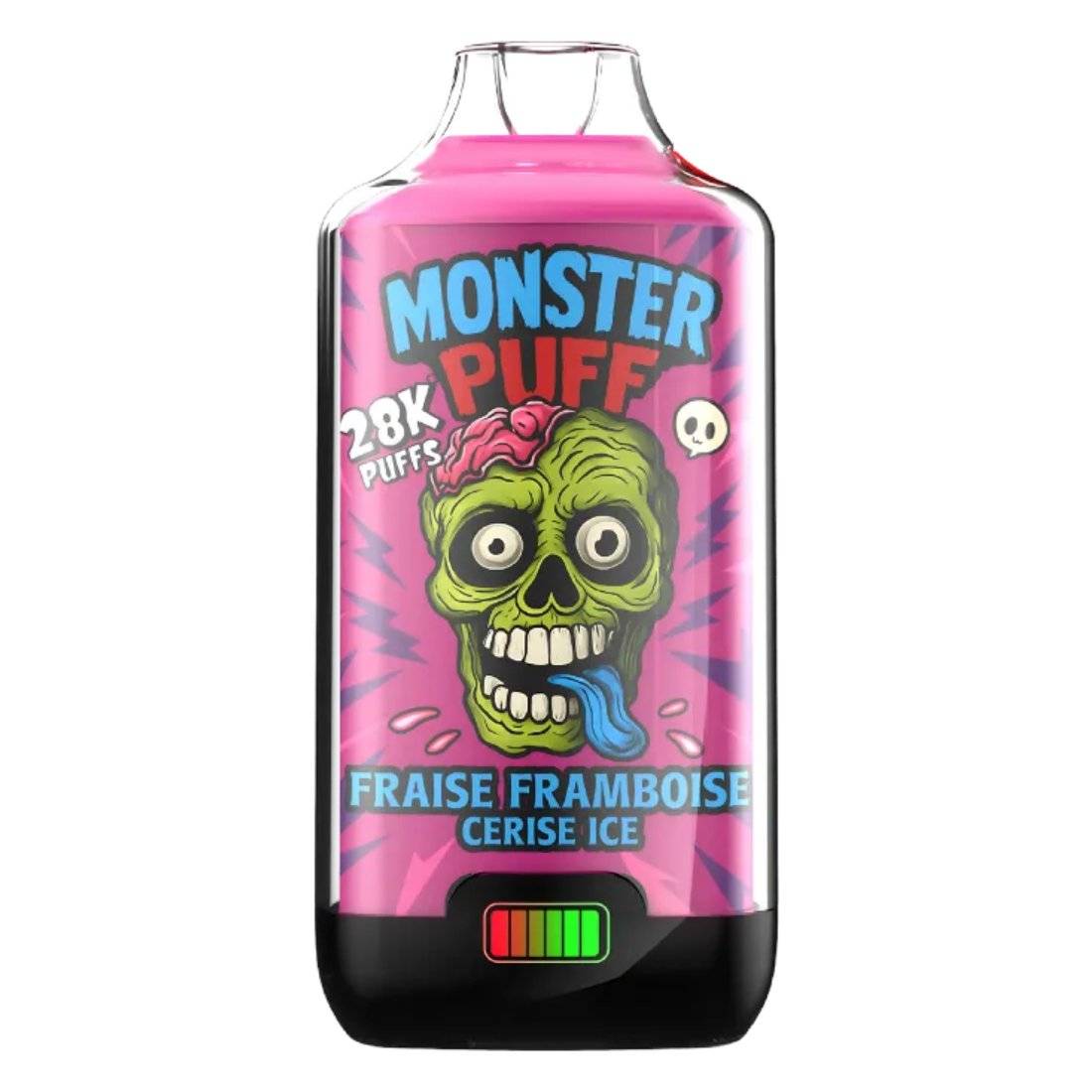 Kit Monster Puff Fraise Framboise Cerise Ice 28000 Puffs