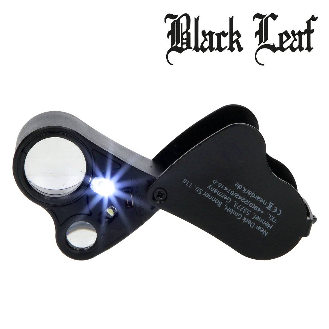 LOUPE A DOUBLE LENTILLE 30X 60X BLACK LEAF