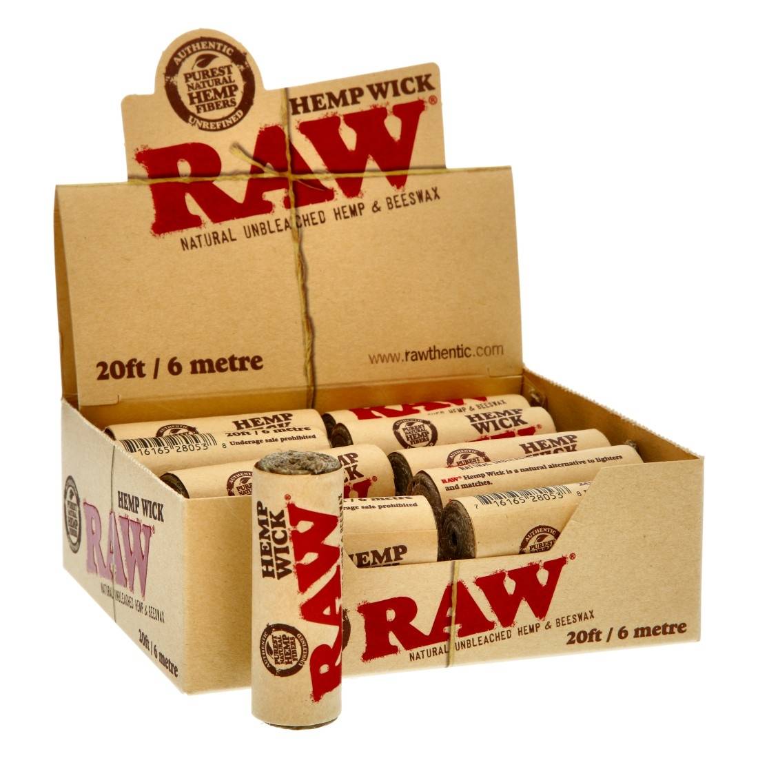 Mèche RAW Hemp Wick 6M